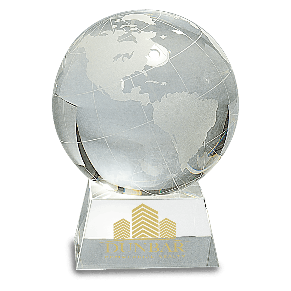 Crystal Globe on Clear Base Award