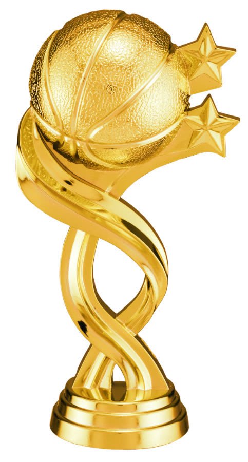 Gold Basketball Twisted Sport Figure