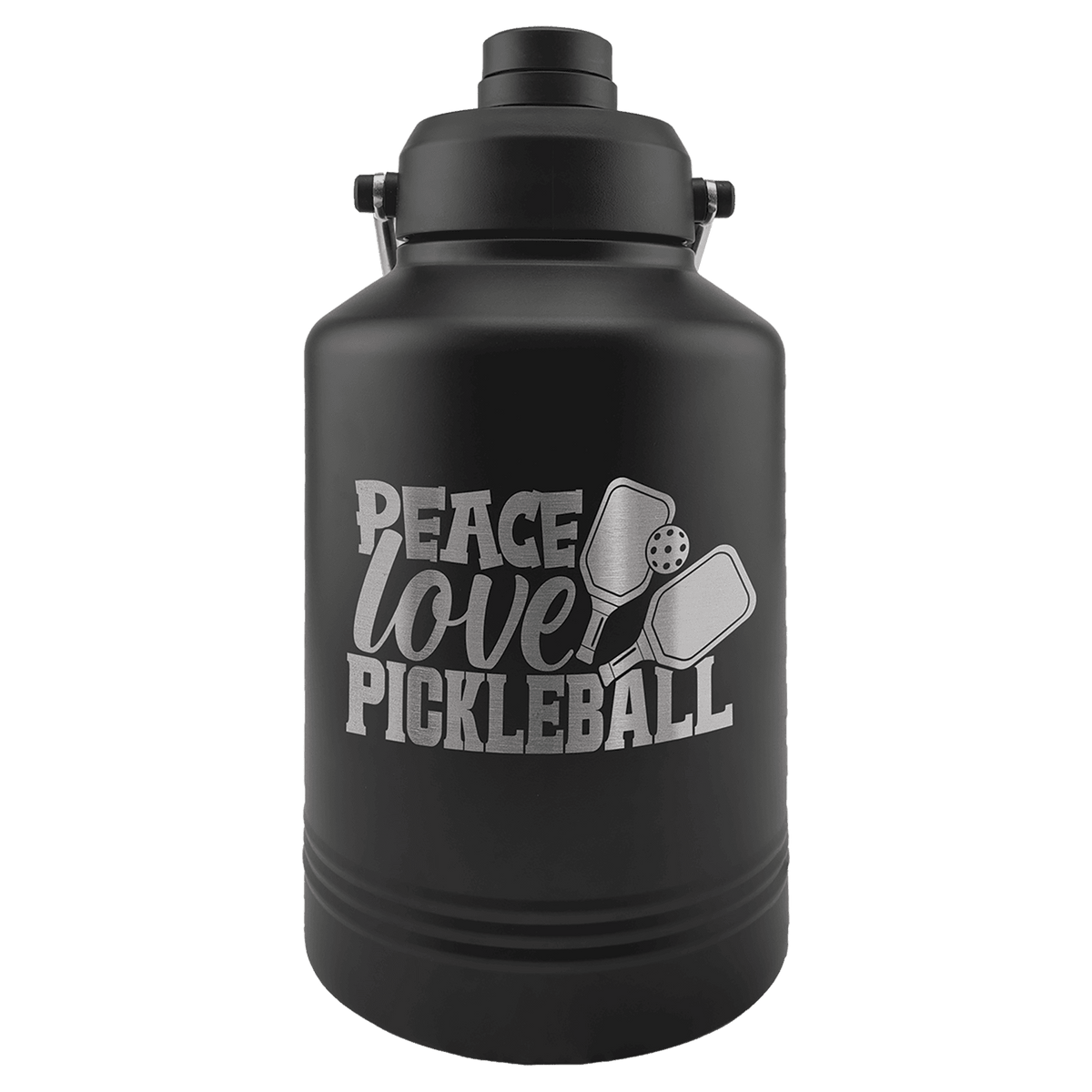 Polar Camel 128 oz. Black Vacuum Insulated Jug with Chug Lid and Easy-Carry Handle