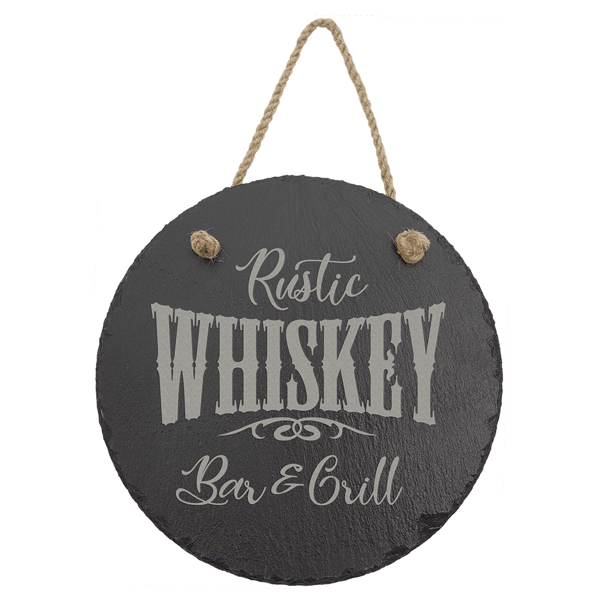 Round Slate Decor with Hanger String