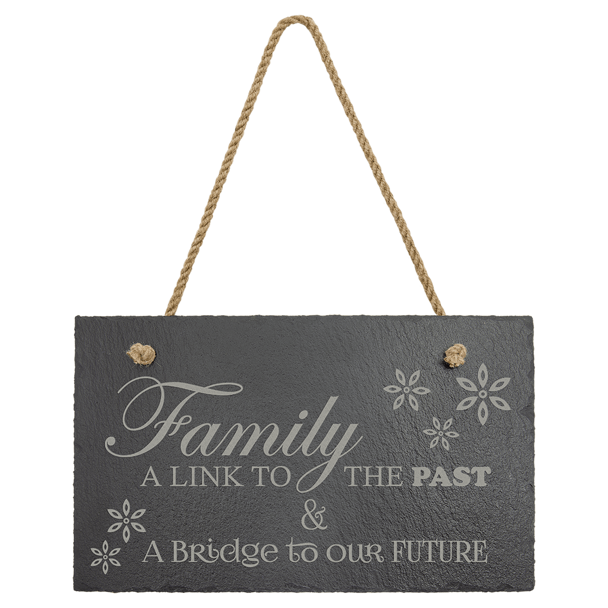Rectangle Slate Decor with Hanger String