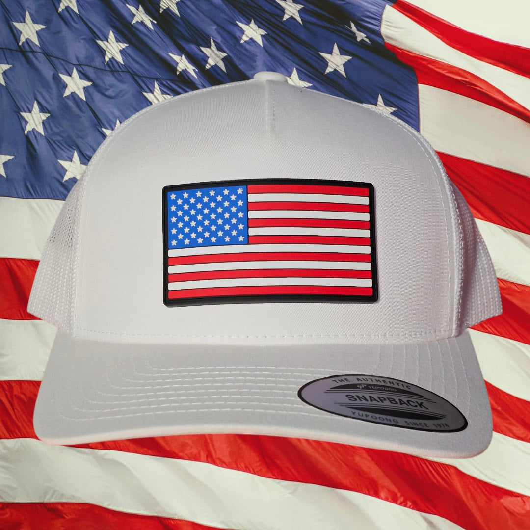 American Flag PVC Patch Hat