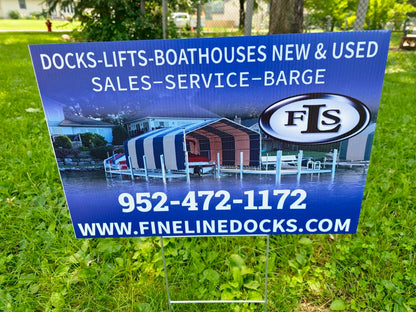 Custom 18 x 24 Corrugated Yard Signs with H-Stakes