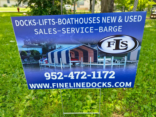 Custom 18 x 24 Corrugated Yard Signs with H-Stakes