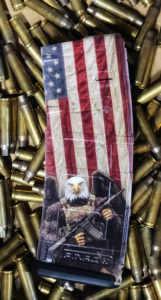 Custom UV Printed Tactical Eagle 5.56 PMAG Gen 2 | AR-15 Laser Engraved Magazine