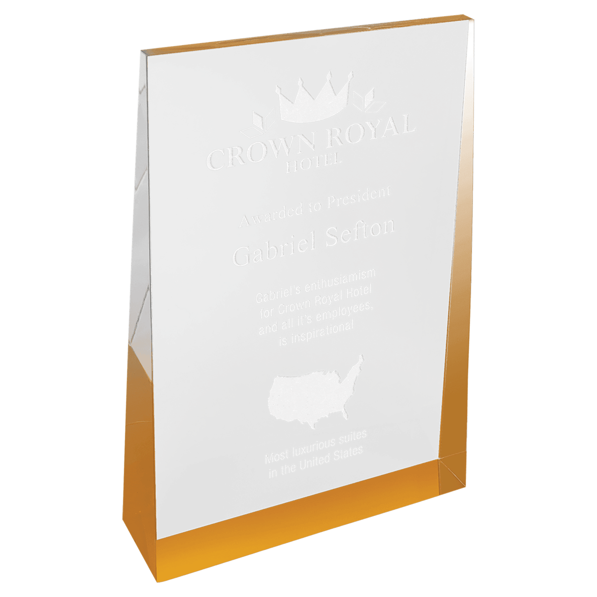 Acrylic Wedge Award