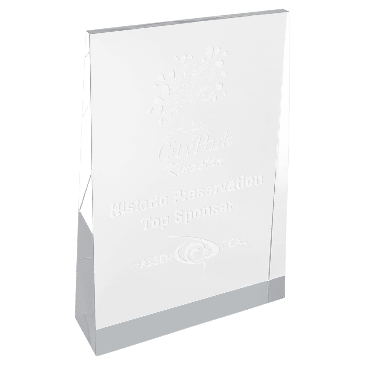 Acrylic Wedge Award