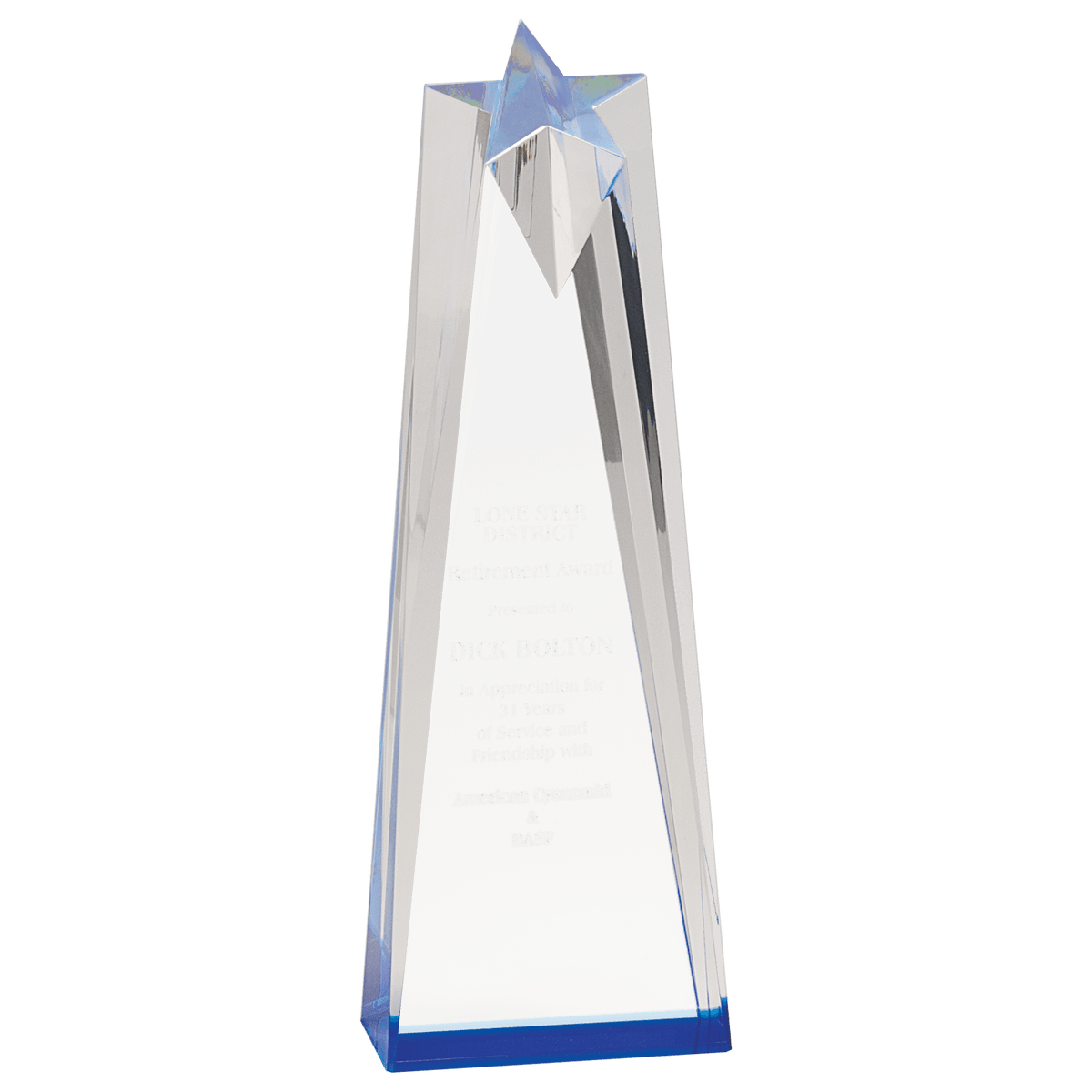 Sculpted Star Acrylic Award