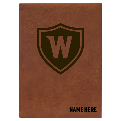 5.25" x 8.25" Leatherette Journal W/ Lined Notepad