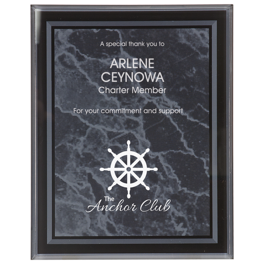 Marble Border Clear-Plaq Acrylic Award