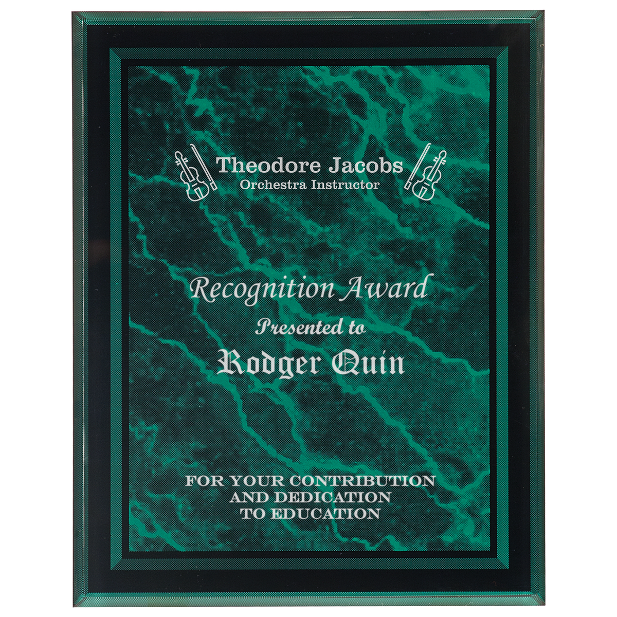 Marble Border Clear-Plaq Acrylic Award