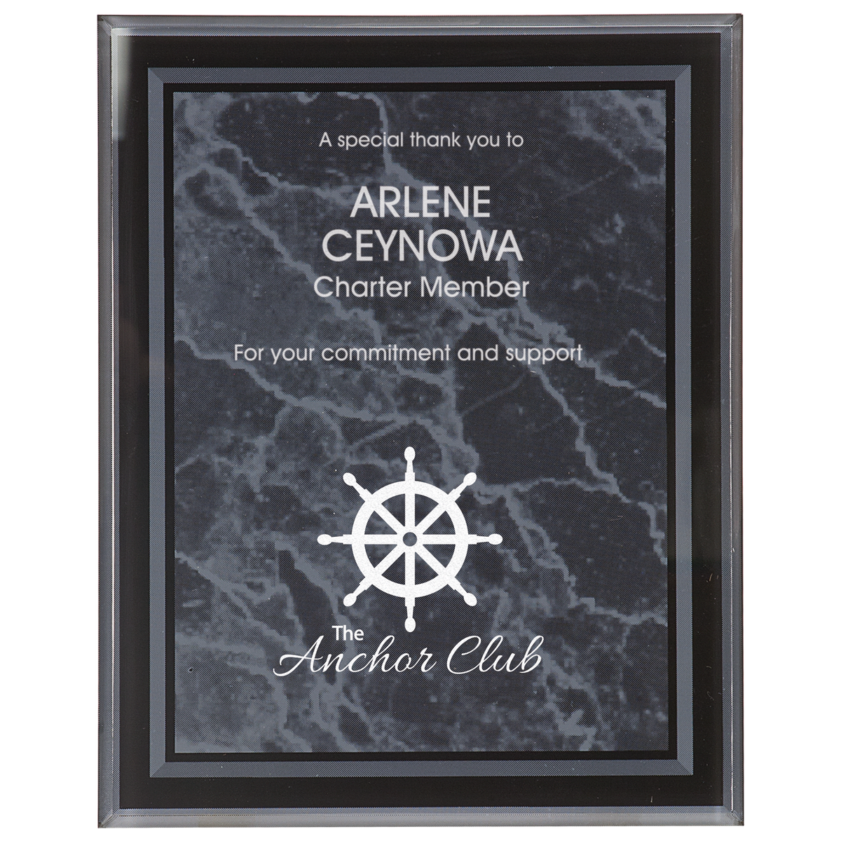 Marble Border Clear-Plaq Acrylic Award