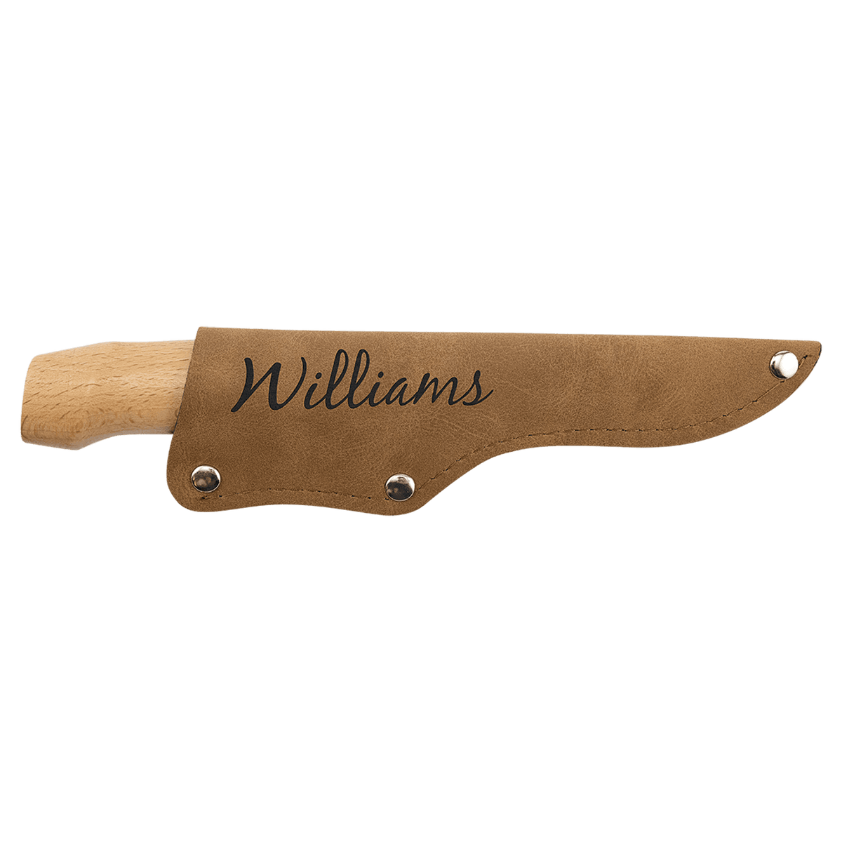 Bison River 4" Fillet Knife with Wood Handle and Leatherette Sheath
