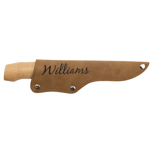 Bison River 4" Fillet Knife with Wood Handle and Leatherette Sheath