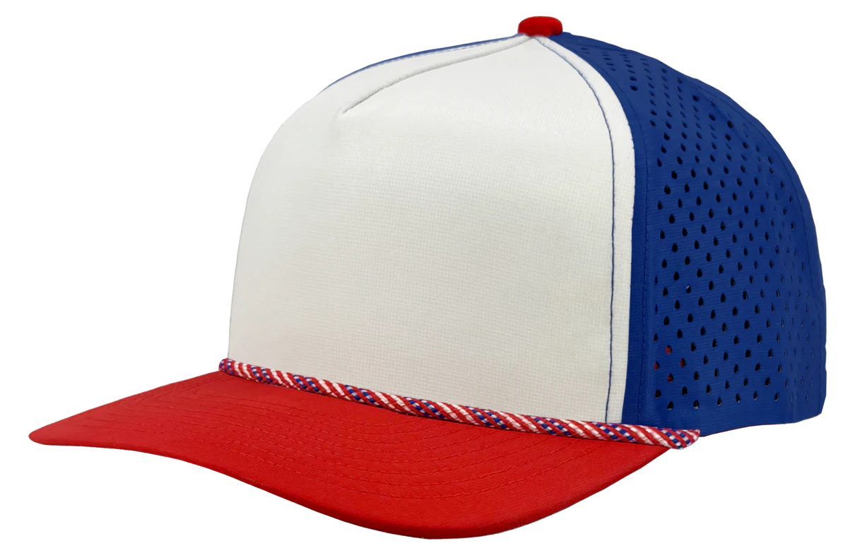 Premium Performance Rope American Flag PVC Patch Hat – Patriotic Snapback Trucker Cap