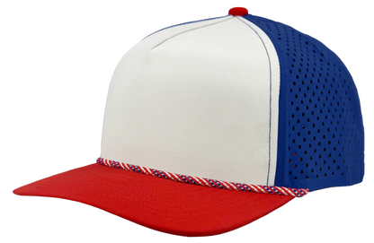 Premium Performance Rope American Flag PVC Patch Hat – Patriotic Snapback Trucker Cap