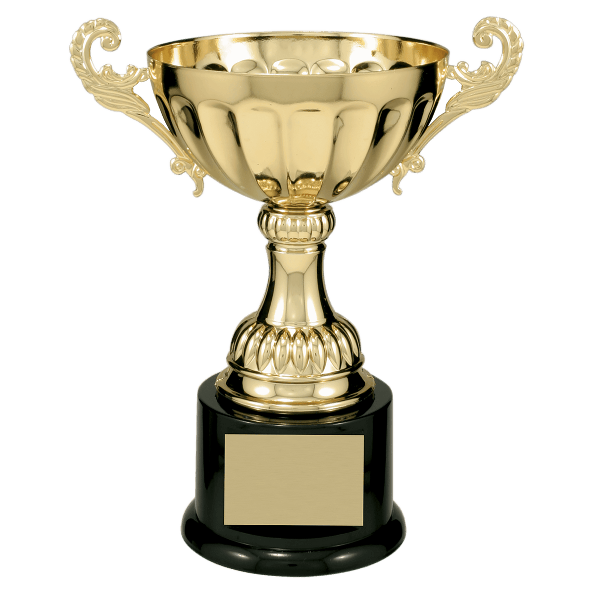 Completed Metal Cup Trophy on Plastic Base Award