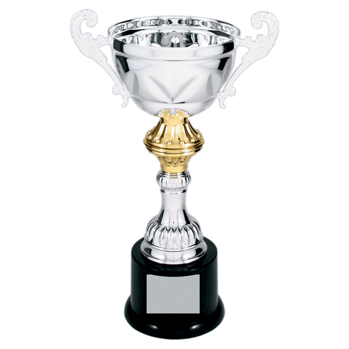 Completed Metal Cup Trophy on Plastic Base Award