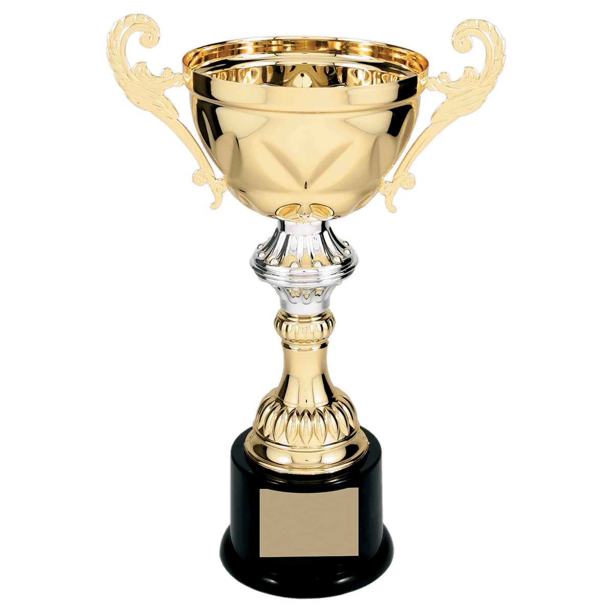 Completed Metal Cup Trophy on Plastic Base Award
