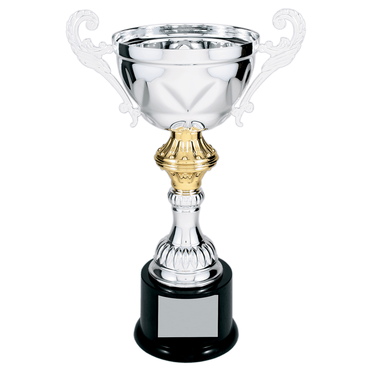 Completed Metal Cup Trophy on Plastic Base Award