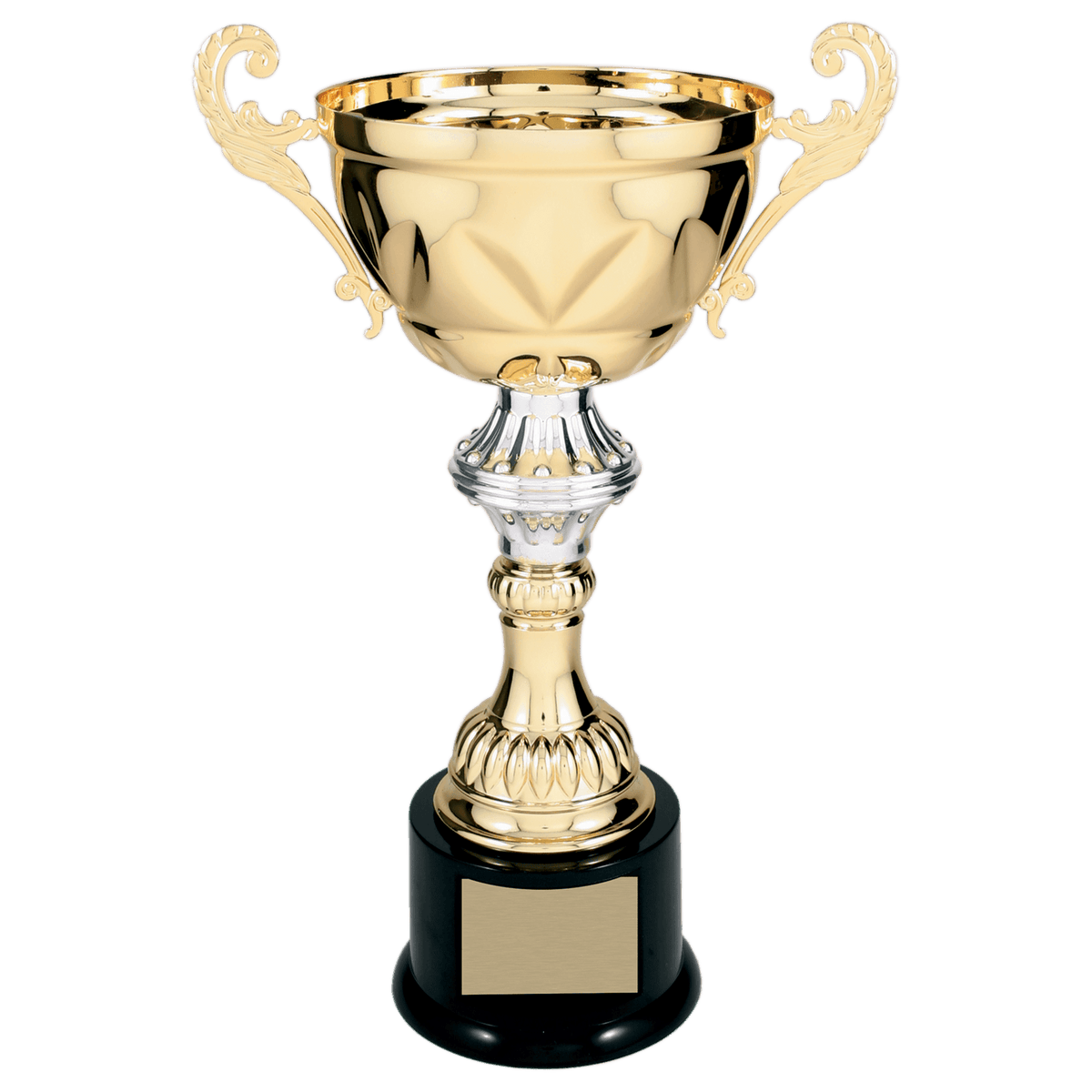 Completed Metal Cup Trophy on Plastic Base Award