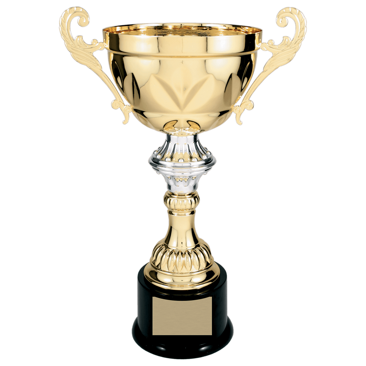 Completed Metal Cup Trophy on Plastic Base Award