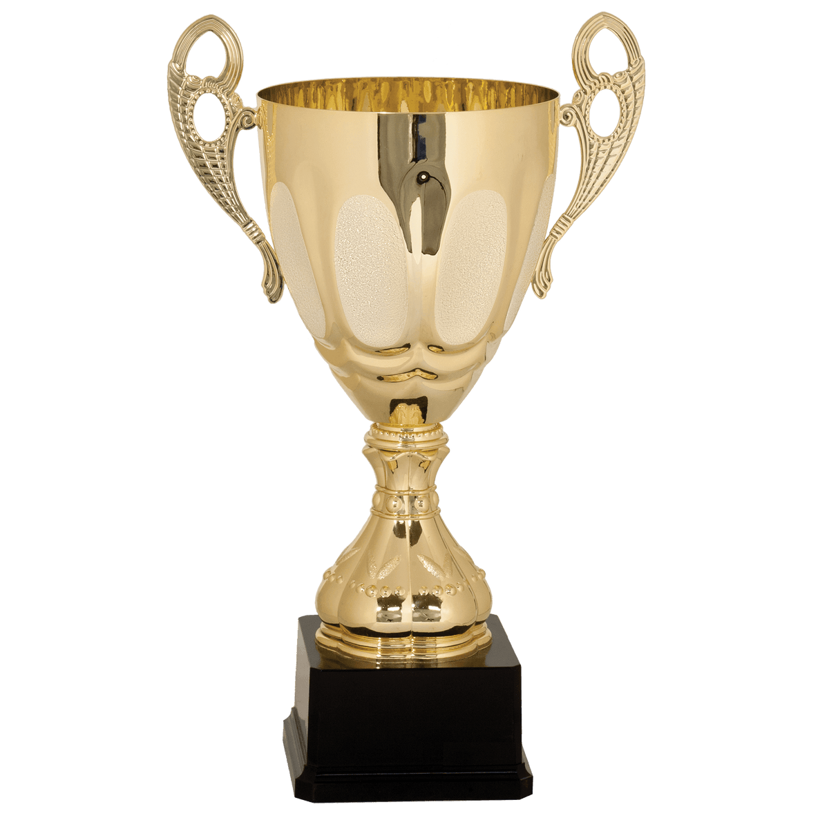 Completed Metal Cup Trophy on Plastic Base Award