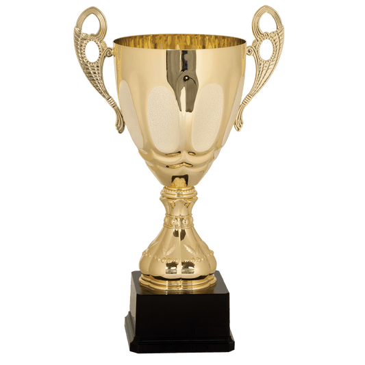 Completed Metal Cup Trophy on Plastic Base Award