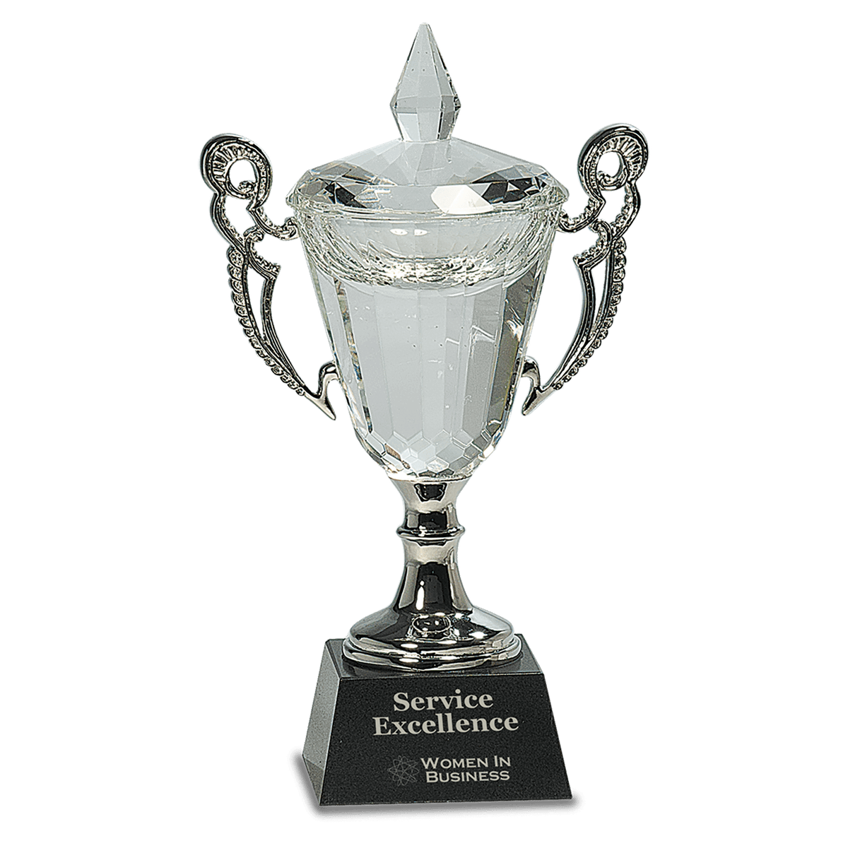 Crystal Cup with Handles and Stem Award