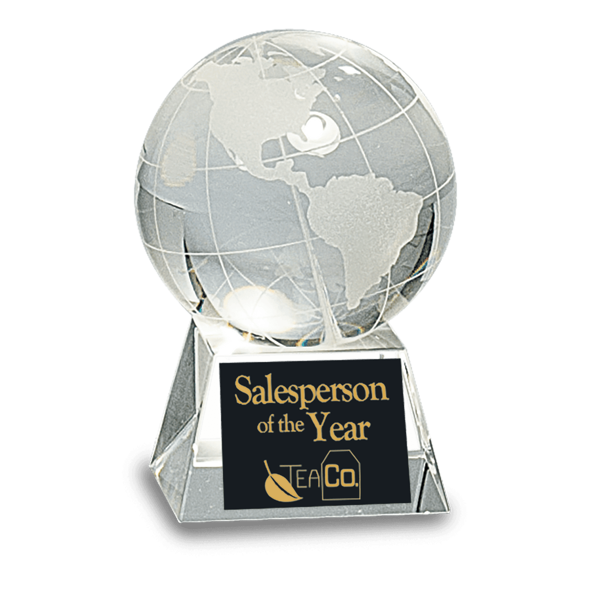 Crystal Globe on Clear Base Award