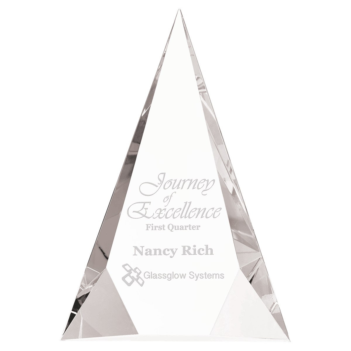 Crystal Facet Triangle Award