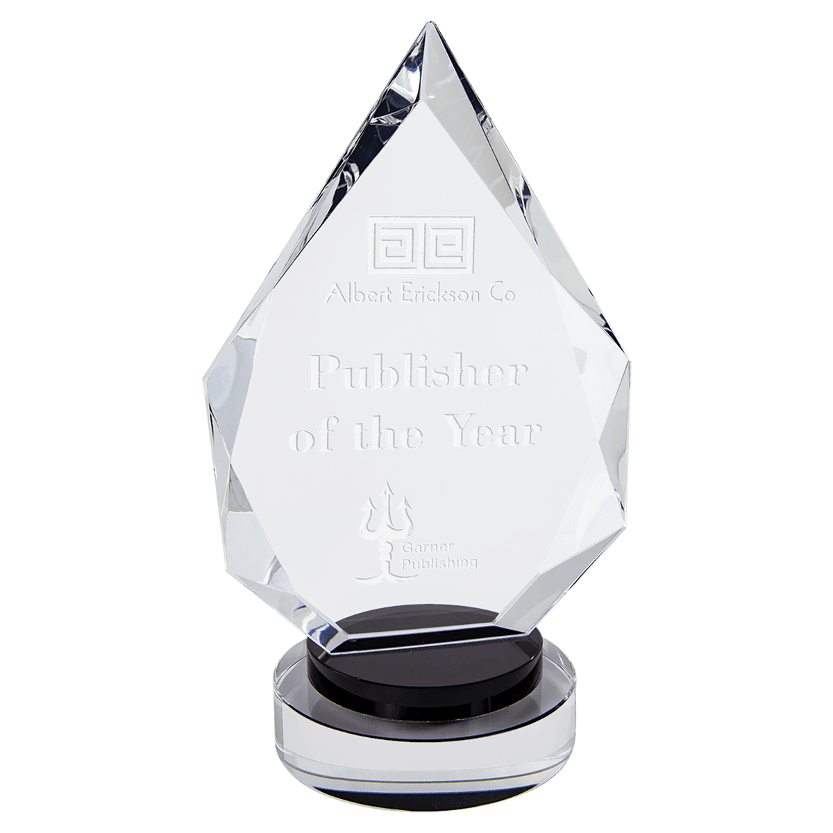 Diamond Crystal on & Clear Round Base Award