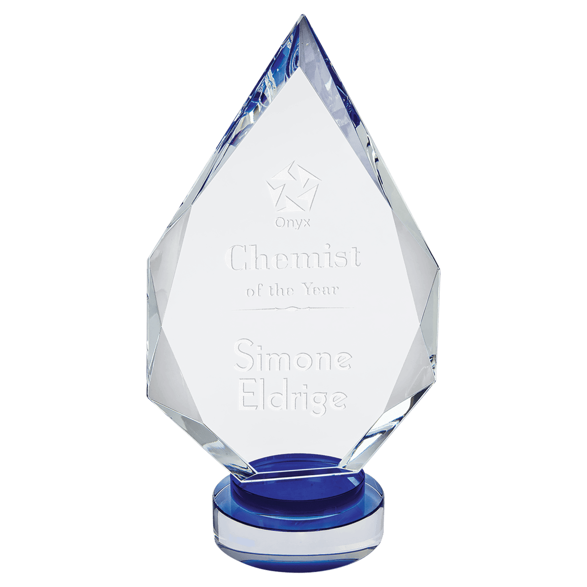 Diamond Crystal on & Clear Round Base Award