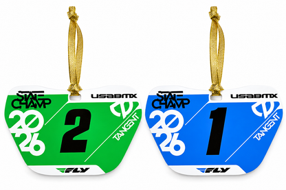 Personalized USA BMX State Number Plate Ornament – Custom BMX Rider Christmas Ornament