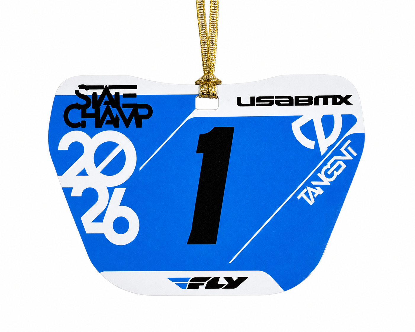 Personalized USA BMX State Number Plate Ornament – Custom BMX Rider Christmas Ornament