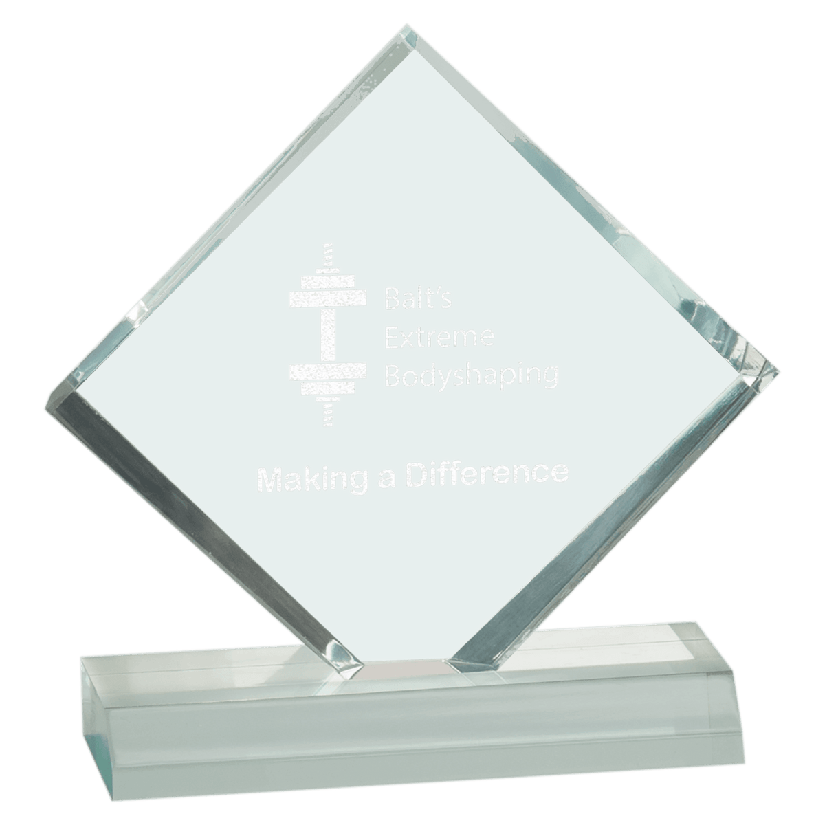 Clear Diamond Jewel Beveled Acrylic Blank Award
