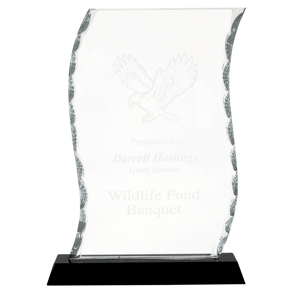 Scroll Facet Glass on Base