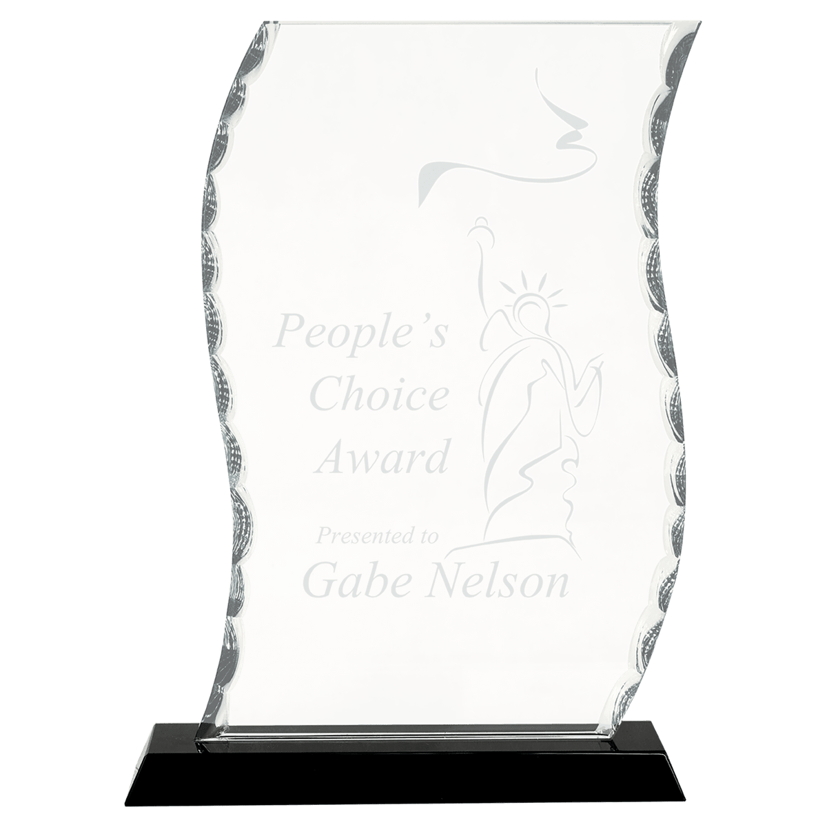 Scroll Facet Glass on Base