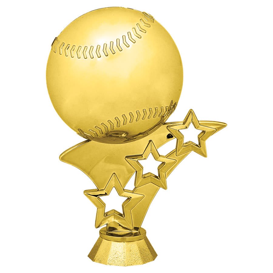 Gold Baseball / Softball 3-Star Figure