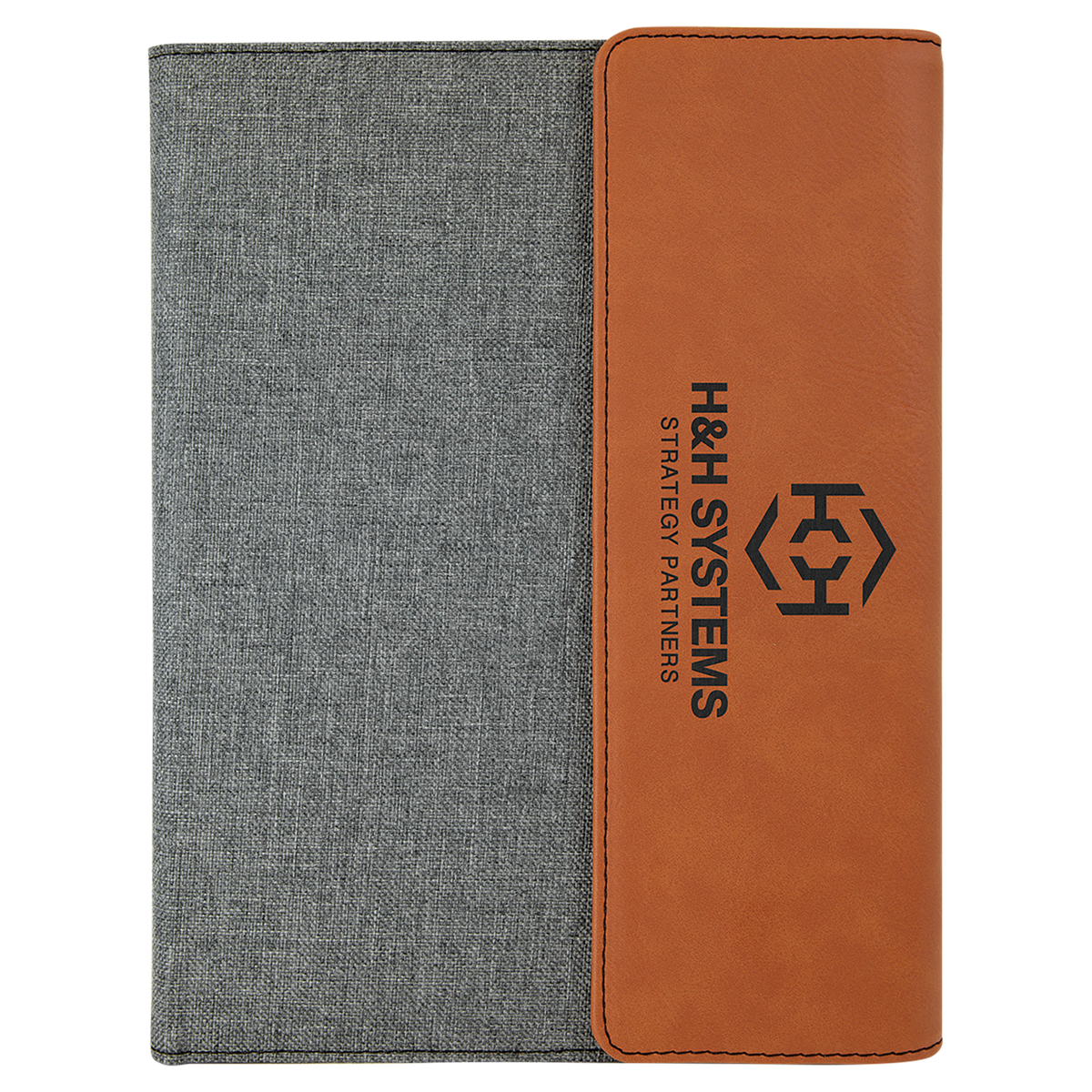 Rawhide Laserable Leatherette / Canvas Portfolio with Notepad