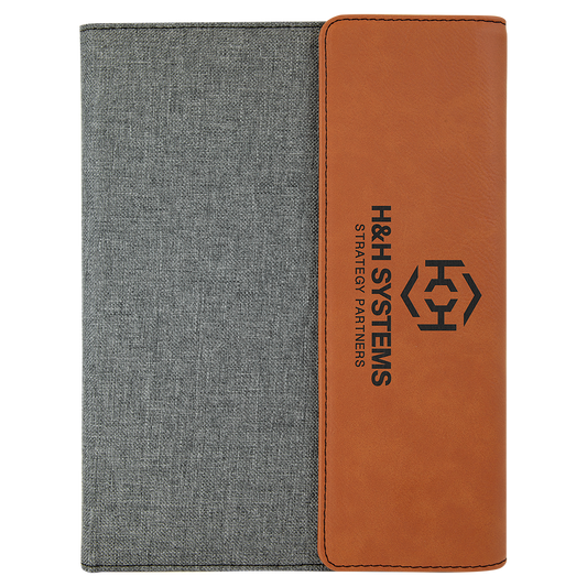 7" x 9" Leatherette Portfolio - Halstead