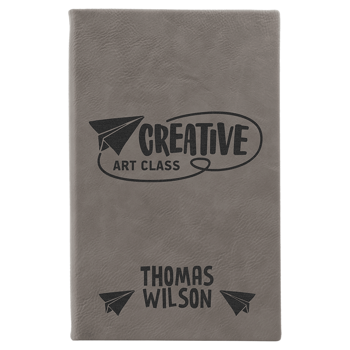 Laserable Leatherette Sketch Book with Unlined Notepad