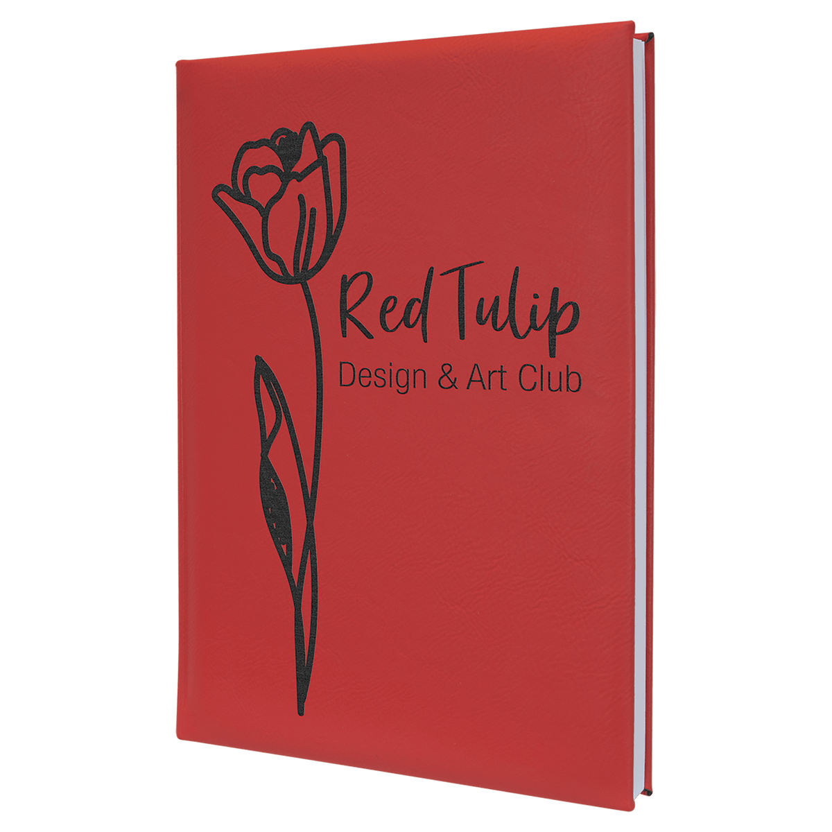 Laserable Leatherette Sketch Book with Unlined Notepad