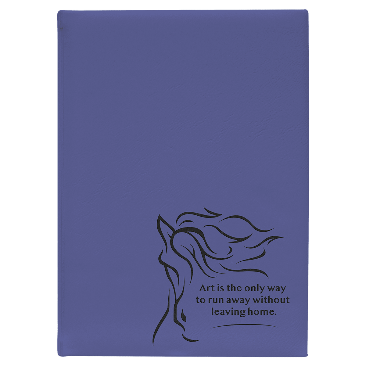Laserable Leatherette Sketch Book with Unlined Notepad
