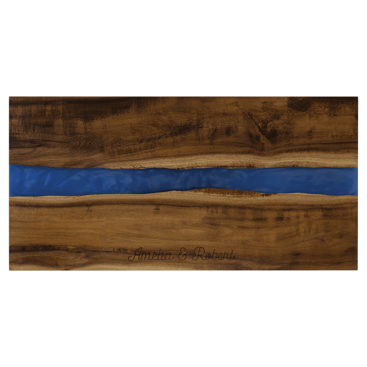 Acacia and Blue Pearl Resin Serving Board