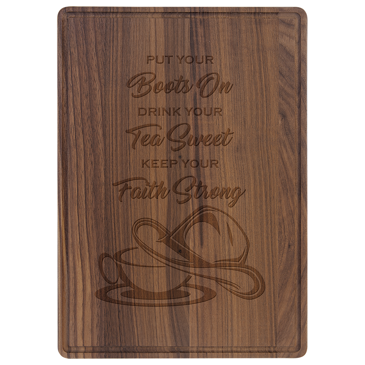 Walnut Cutting Board with Drip Ring