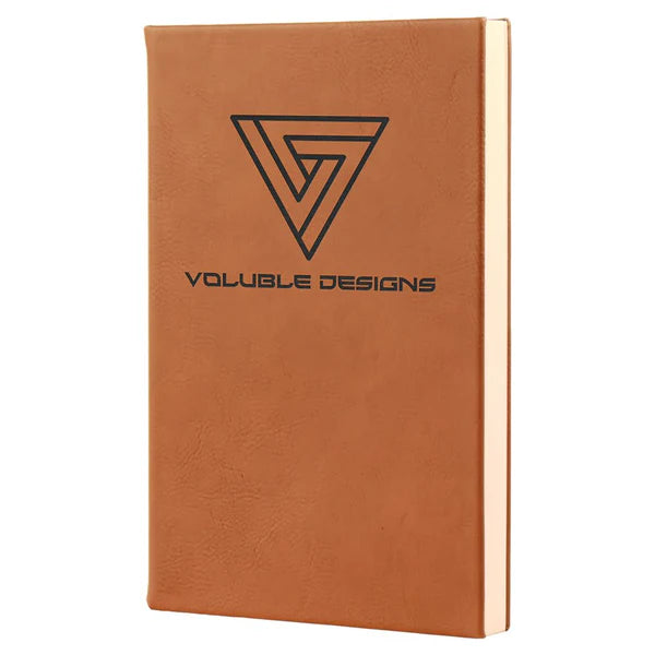 5.25" x 8.25" Leatherette Journal W/ Lined Notepad