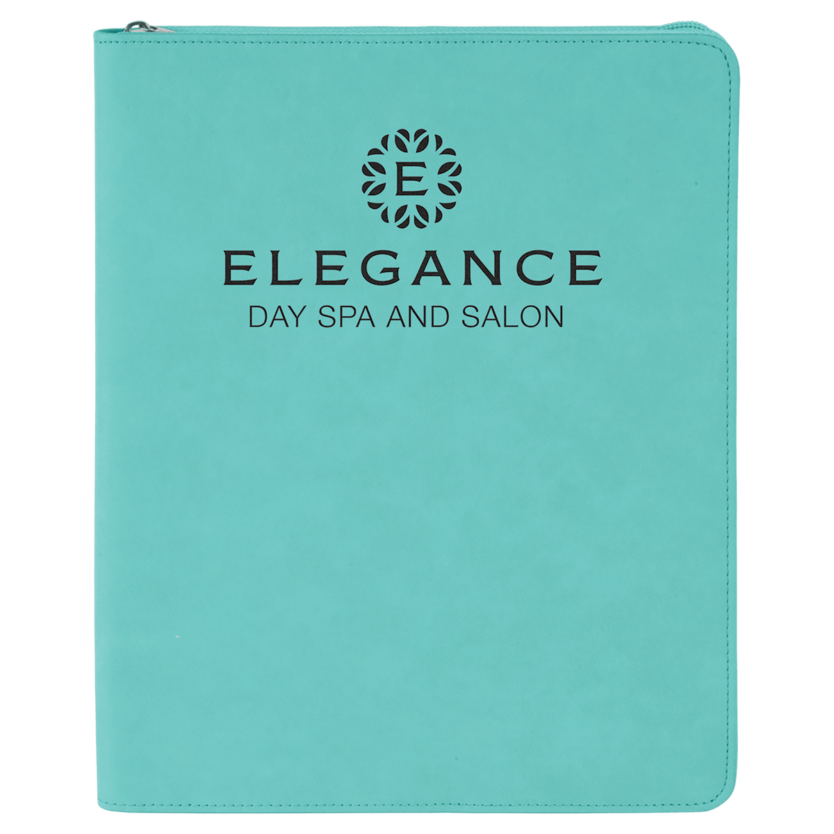 with Zipper Laserable Leatherette Portfolio with Notepad