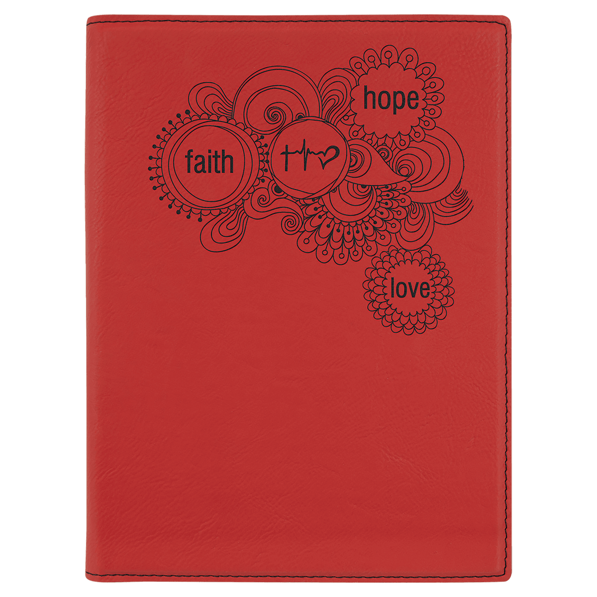 Laserable Leatherette Portfolio with Notepad