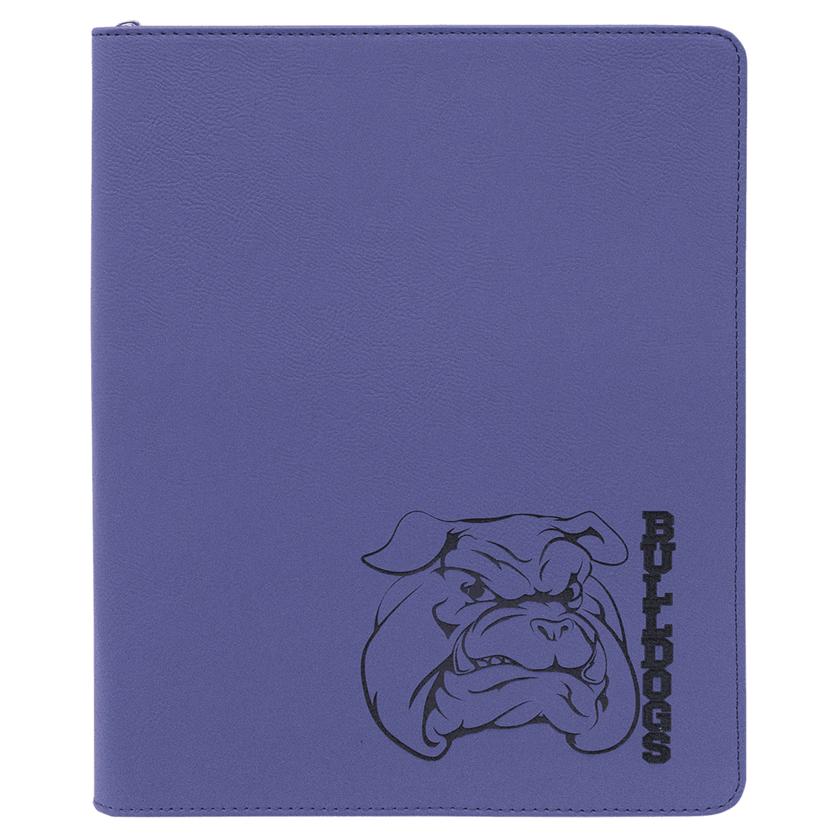 with Zipper Laserable Leatherette Portfolio with Notepad